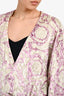Versace Home Pink Jacquard Belted Robe Size S