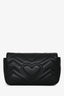 Gucci Black Leather GG Marmont Super Mini Crossbody Bag