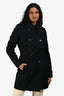 Burberry Black The Kensignton Trench Coat Size 6