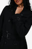 Burberry Black The Kensignton Trench Coat Size 6