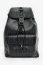 Christian Dior Homme Black Coated Canvas/Leather CD Diamond Print 'Hit The Road' Backpack