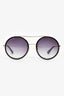 Gucci Black/Gold Acrylic/Metal Round Sunglasses
