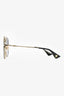 Gucci Black/Gold Acrylic/Metal Round Sunglasses