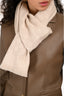 Gucci Cream Wool Monogram Frayed Scarf