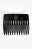 Gucci Black Resin Crystal Embellished Logo Motif Hair Comb Accessory