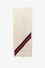 Gucci Beige Wool/Angora Monogram Web Fringe Scarf