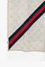 Gucci Beige Wool/Angora Monogram Web Fringe Scarf