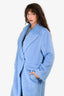 Dorothee Schumacher Blue Alpaca/Wool Coat Size 1