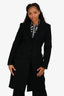Dolce & Gabbana Black Wool Midi Coat Size 46