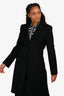 Dolce & Gabbana Black Wool Midi Coat Size 46