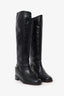 Christian Louboutin Black Leather Tall Boots Size 38.5