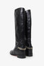 Christian Louboutin Black Leather Tall Boots Size 38.5