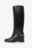 Christian Louboutin Black Leather Tall Boots Size 38.5