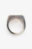 Gucci Sterling Silver 'Mille Righe' Ring Size 61 Mens