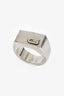 Gucci Sterling Silver 'Mille Righe' Ring Size 61 Mens