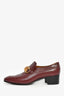 Gucci Burgundy Leather Loafers Size 10.5 Mens