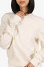 Rick Owens Cream Long Sleeves Sweater Size 42