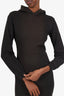 Balenciaga Black Hooded Long Sleeve Mini Dress Size XS