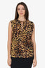 Stella McCartney Silk Leopard Print Sleeveless Top Size 38