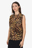 Stella McCartney Silk Leopard Print Sleeveless Top Size 38