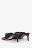 Jacquemus Black Leather 'Mari' Heeled Sandals Size 35