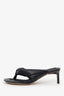 Jacquemus Black Leather 'Mari' Heeled Sandals Size 35
