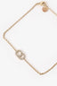 Christian Dior Gold Tone Crystal CD Bracelet