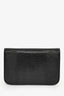 Balenciaga Black Lizard Embossed B. Logo Wallet On Chain Crossbody