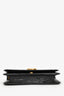 Balenciaga Black Lizard Embossed B. Logo Wallet On Chain Crossbody