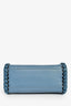 Fendi Blue Leather Peekaboo Whipstitch Mini Top Handle