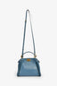 Fendi Blue Leather Peekaboo Whipstitch Mini Top Handle
