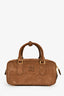 Miu Miu Brown Suede Leather Arcadie Top Handle