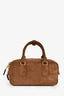 Miu Miu Brown Suede Leather Arcadie Top Handle