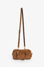 Miu Miu Brown Suede Leather Arcadie Top Handle