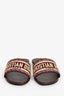 Christian Dior Burgundy Canvas/Leather D-Way Slides Size 36