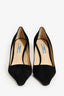 Prada Black Suede Leather Pointed Toe Heels Size 36