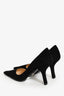 Prada Black Suede Leather Pointed Toe Heels Size 36
