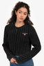 T By Alexander Wang Grey Cable Knit Logo Embroidered Cardigan Size S