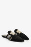 Roger Vivier Black Suede Leather Crystal Embellished Mules Size 36.5