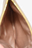 Miu Miu Beige Leather Logo Zip Pouch