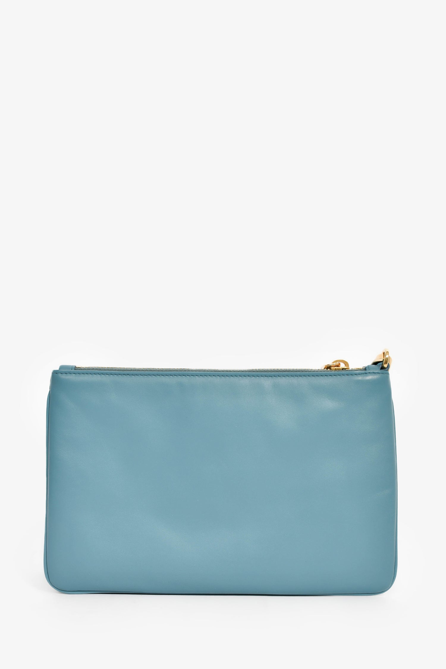 Miu Miu Blue Leather Logo Zip Pouch – Mine & Yours