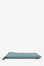 Miu Miu Blue Leather Logo Zip Pouch