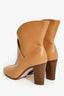 Celine Beige Leather Heritage Wrap 85 Ankle Boots Size 35.5
