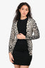 Dolce & Gabbana Cream/Black Wool Leopard Print Cardigan Size 38