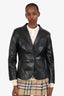 Neil Barrett Black Leather Blazer Estimated Size 6