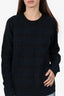 3.1 Phillip Lim Black/Navy Wool/Cashmere Check Knit Sweater Size S