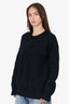 3.1 Phillip Lim Black/Navy Wool/Cashmere Check Knit Sweater Size S