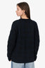 3.1 Phillip Lim Black/Navy Wool/Cashmere Check Knit Sweater Size S