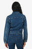 Re/Done Blue Denim Dark Wash 'Baby Trucker' Jacket Size S