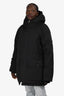 Sandro Black Logo Hooded Parka Size XL
